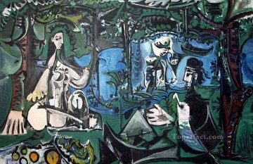 パブロ・ピカソ Painting - マネの草上の昼食 6 1960 パブロ・ピカソ